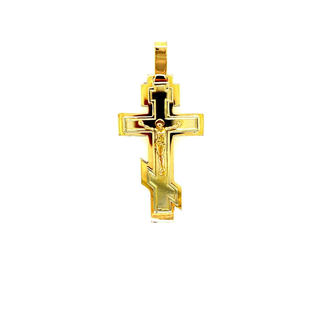 Kreuz-Anhänger Bicolor Gold 585 - 14 ct.