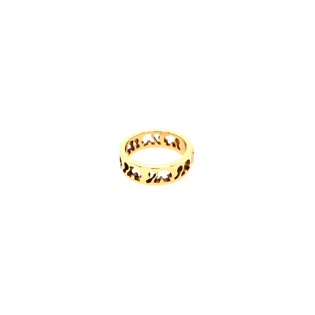 Ring Gelbgold 585 - 14 ct. mit Elefantenmotiv und Brillanten