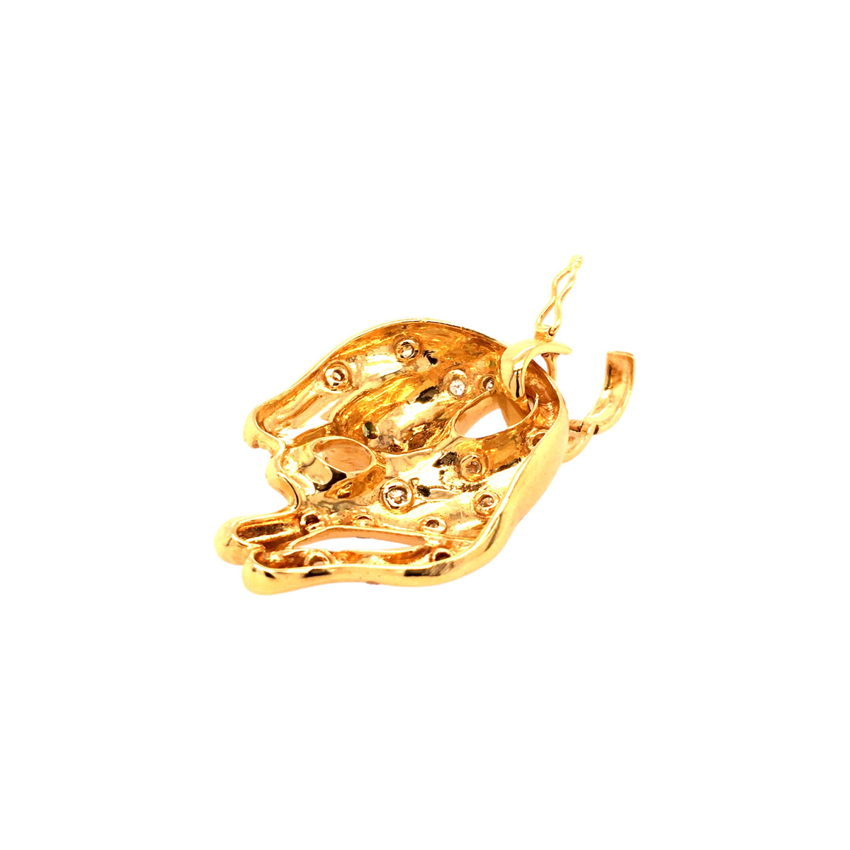 Panther Anhänger Gelbgold 750 - 18 ct. mit Brillanten und Smaragden