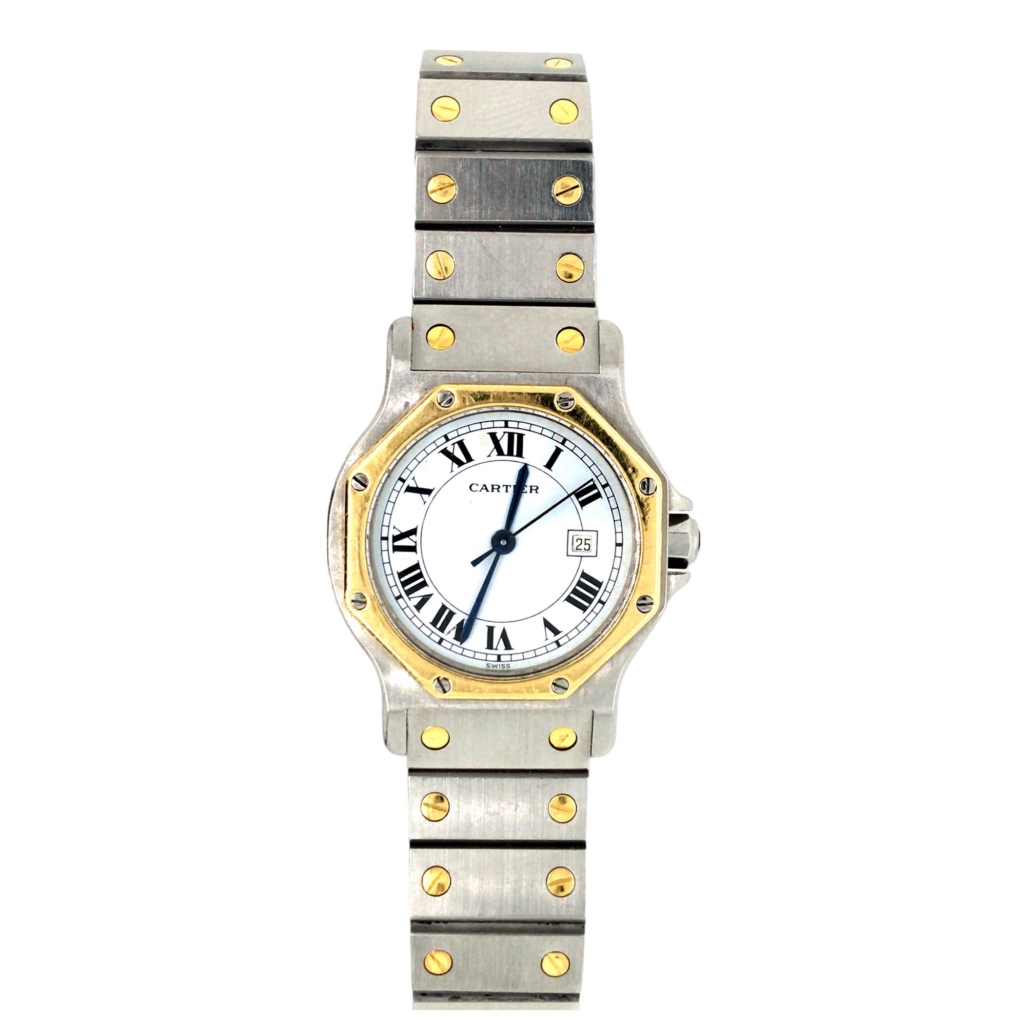 Cartier Santos Octagon Jumbo - Stahl/Gold - Ref. 2966