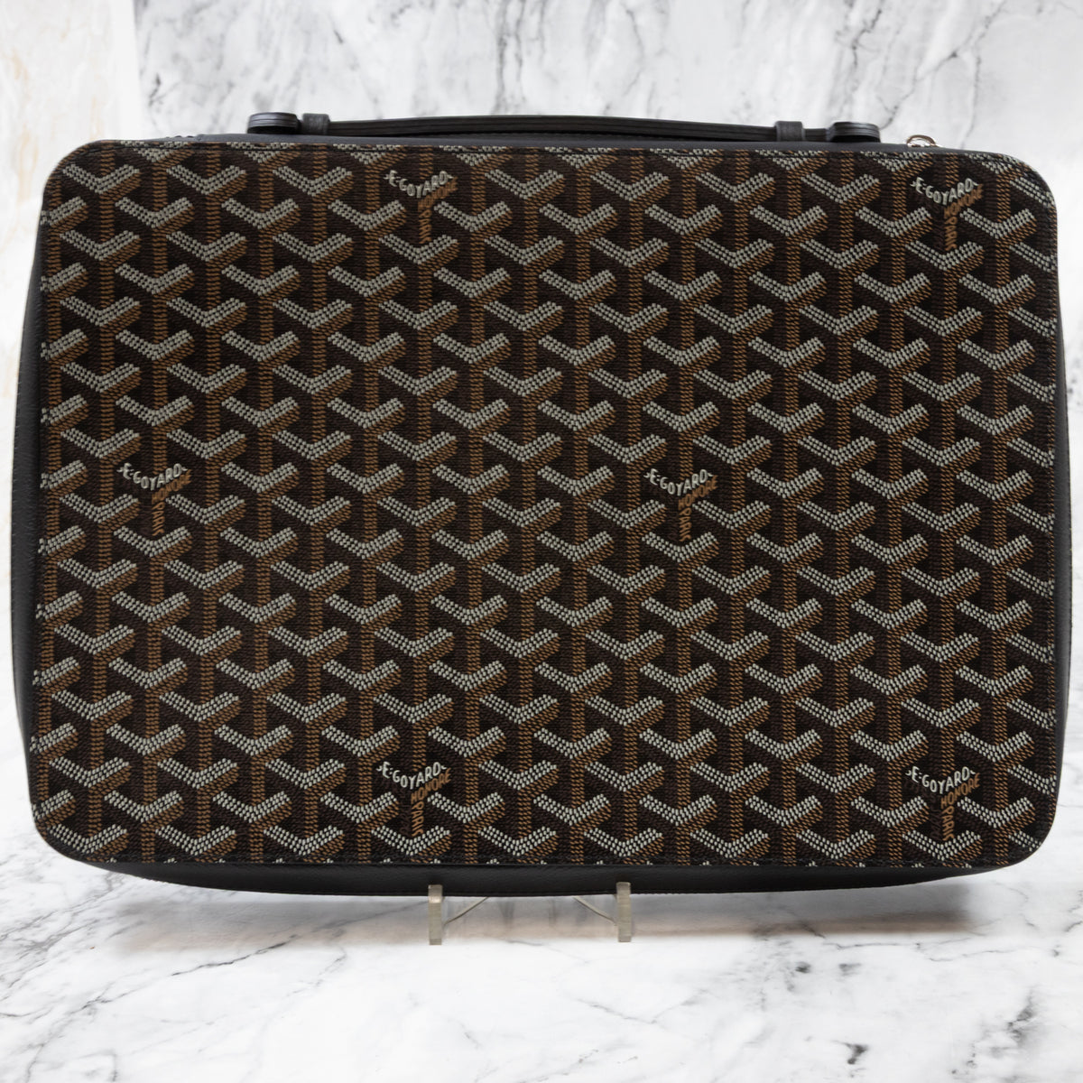 Goyard Compagnon Universel A4 Black – Hand Painted French Bulldog- Exclusive