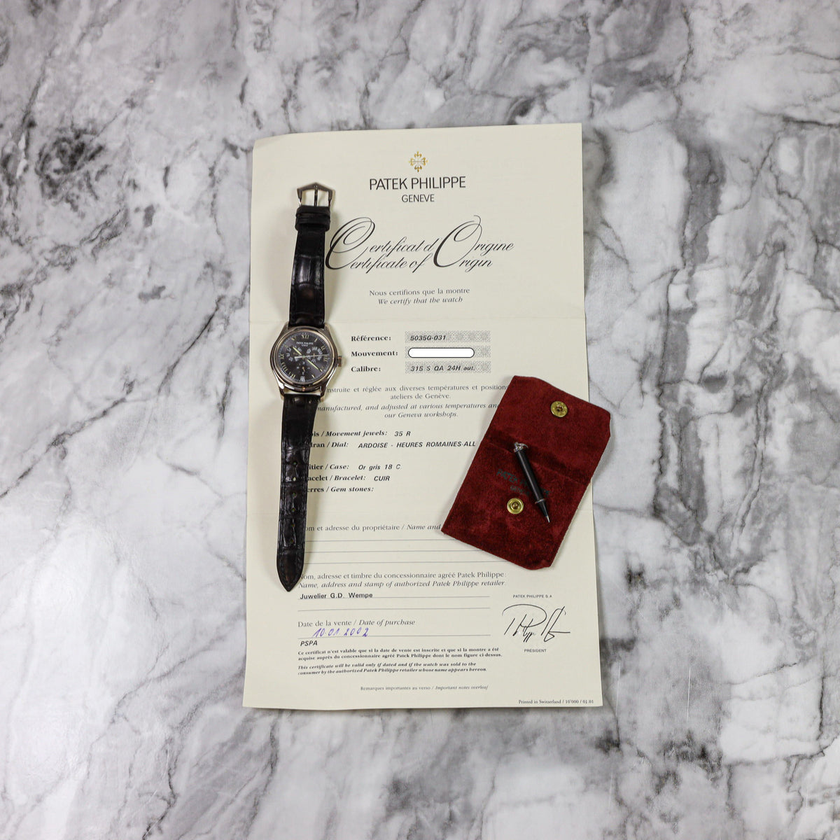 Patek Philippe Annual Calendar 5035G Grey Dial Weißgold