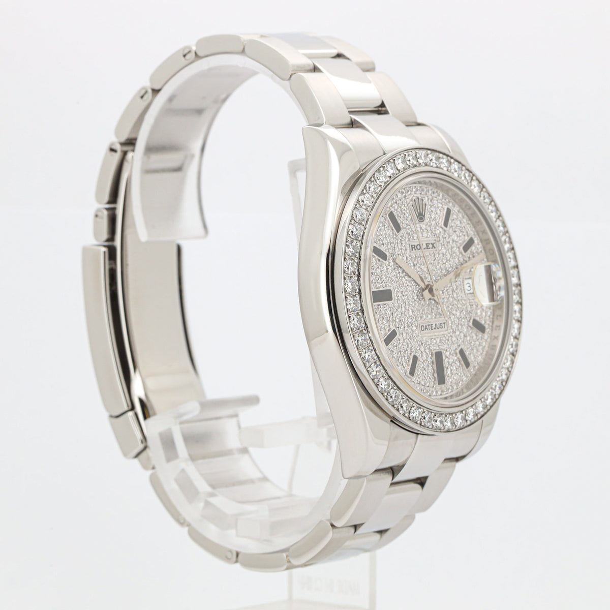 Rolex Datejust II 41 116300 Diamond Dial Iced Out  Oyster