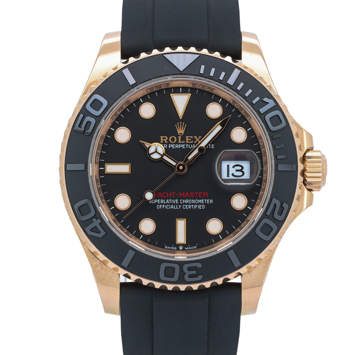 Rolex Yachtmaster 40 126655 18K Gold Everose Oysterflex 2023