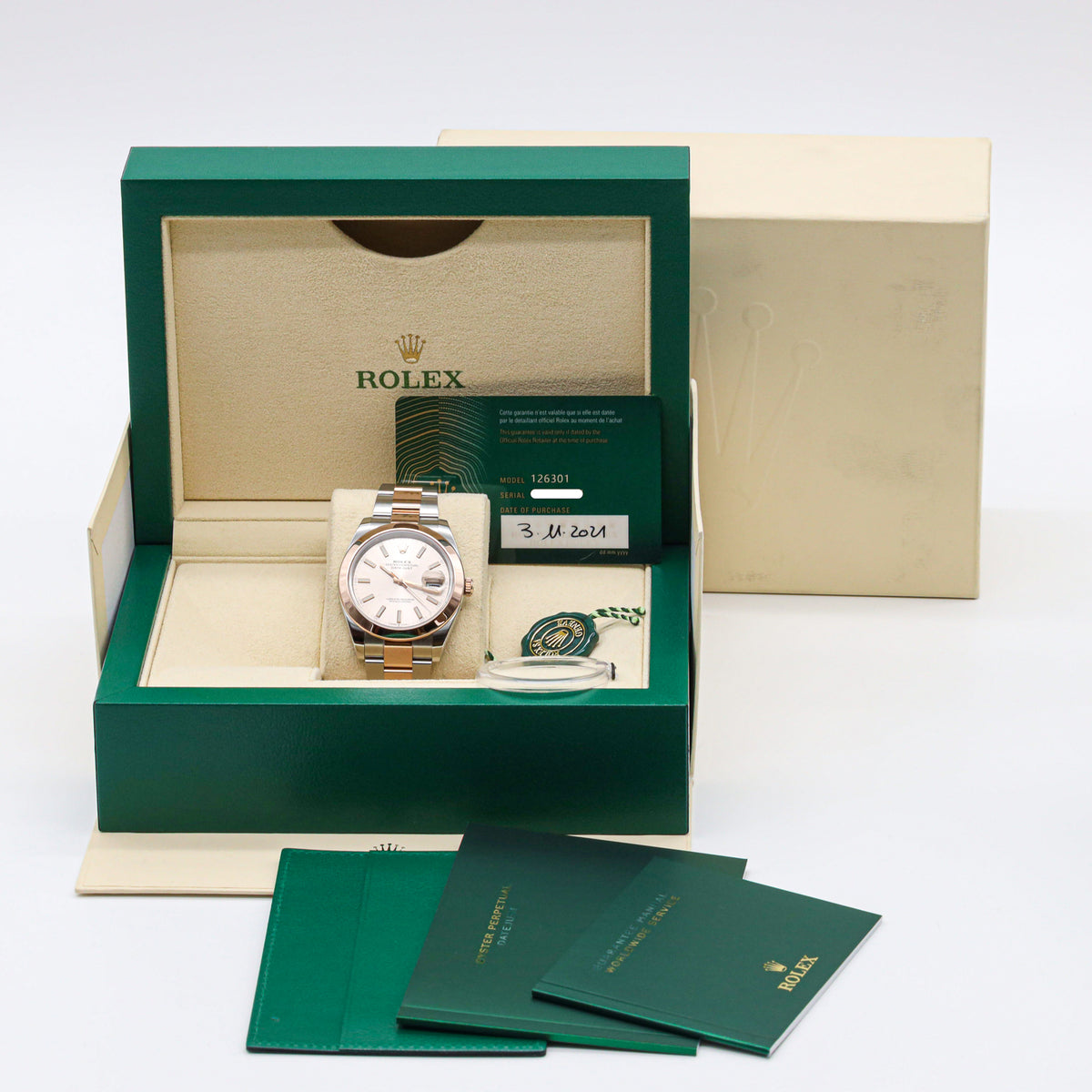 Rolex Datejust 41 126301 Sundust Dial Everose Bicolor Roségold