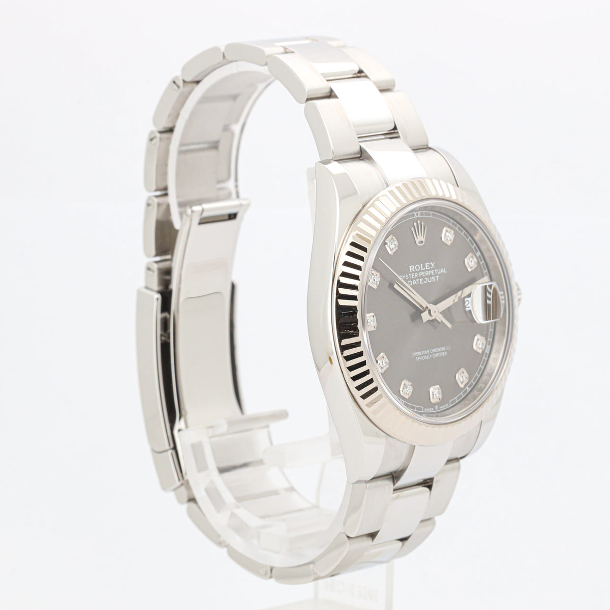 Rolex Datejust 41 126334 Rhodium Diamond Dial Qyster