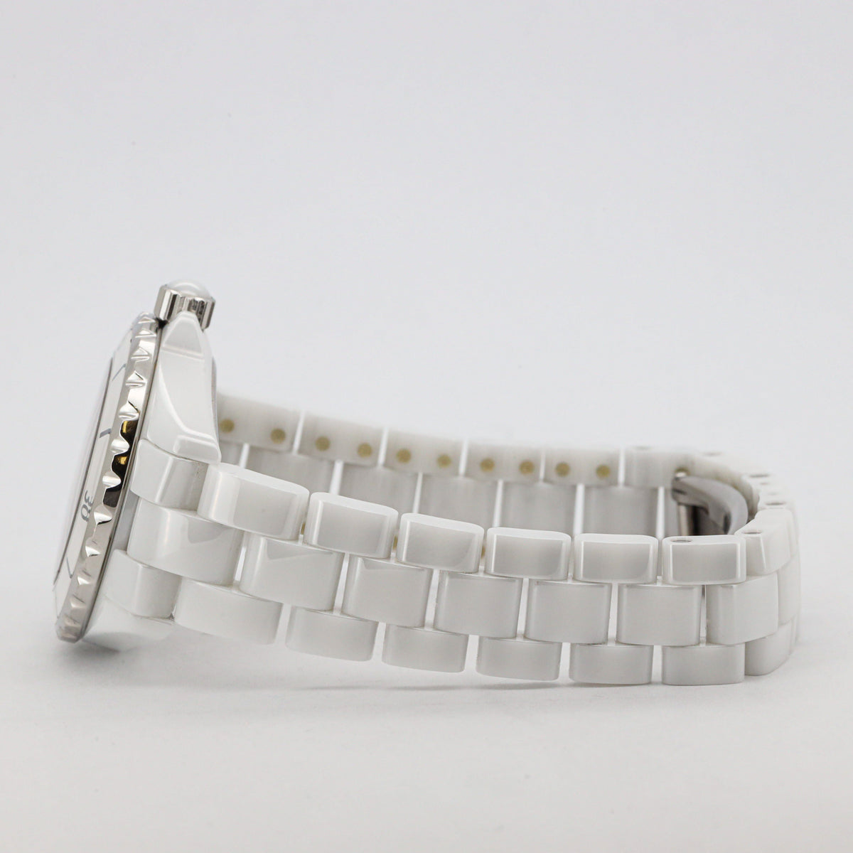 Chanel J12 33mm H0968 White Ceramic Diamond Dial