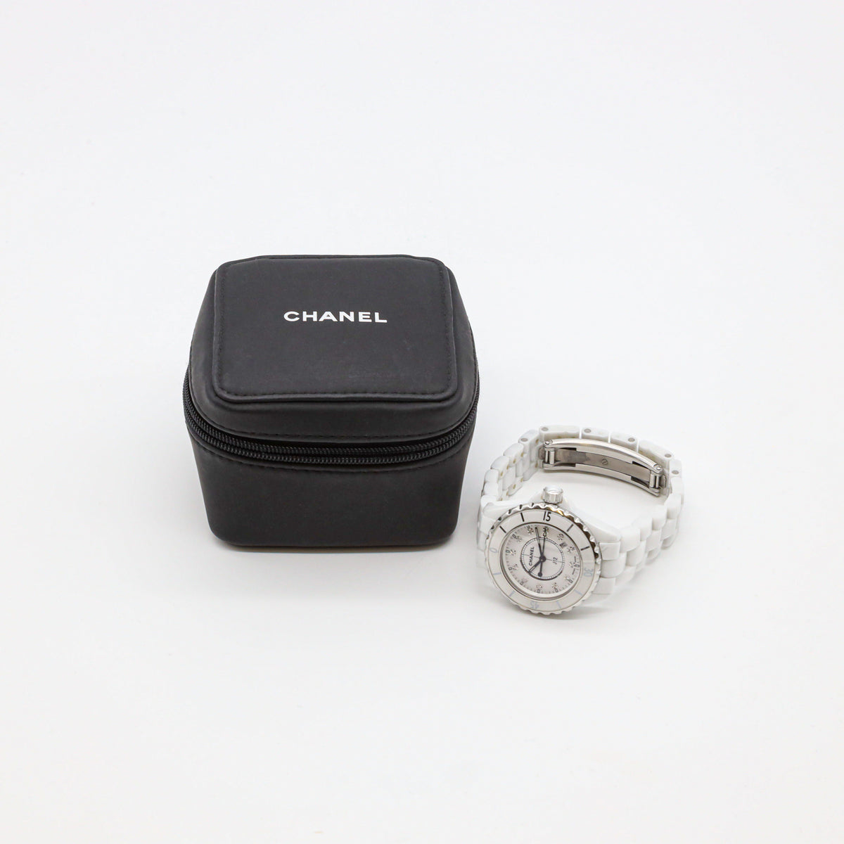 Chanel J12 33mm H0968 White Ceramic Diamond Dial