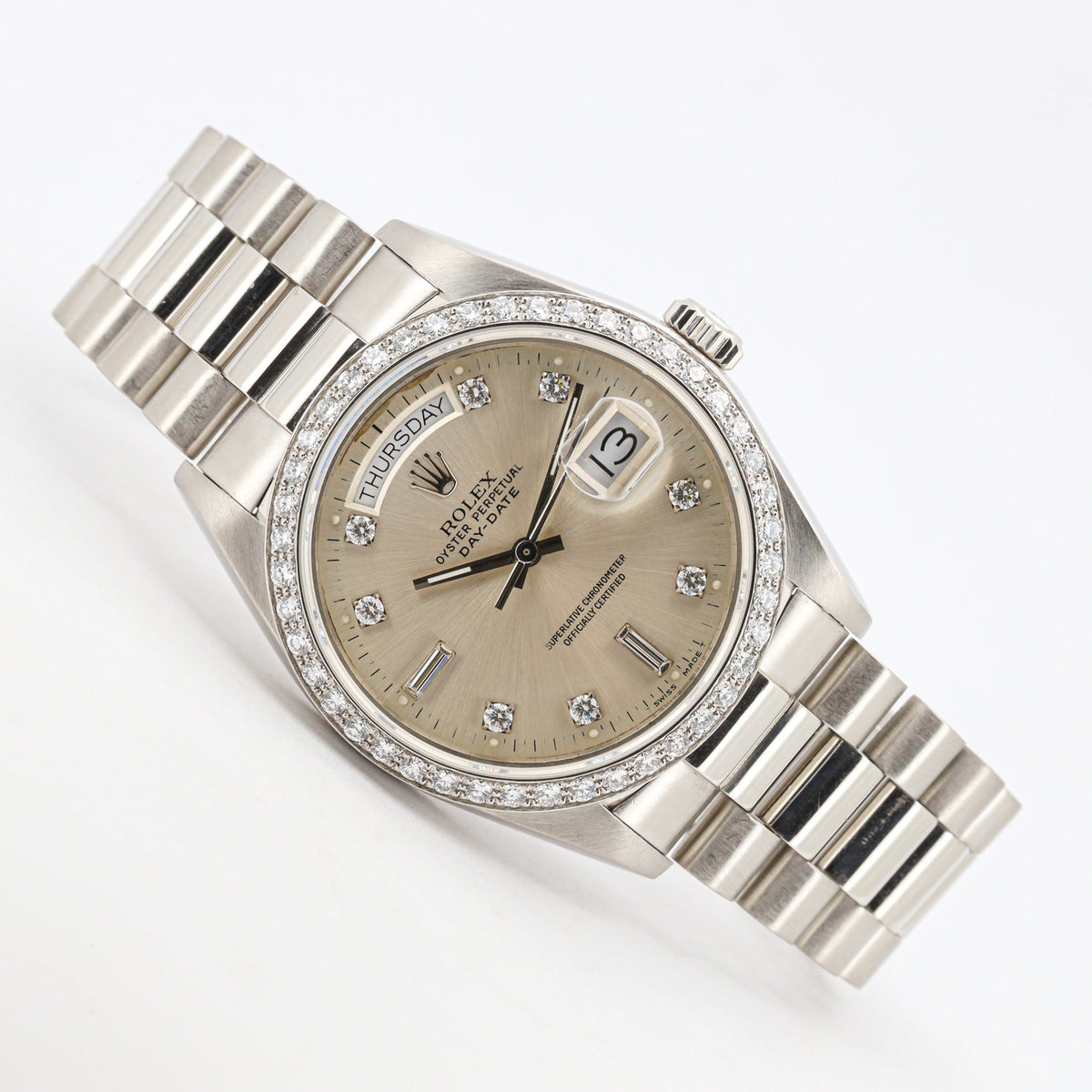 Rolex Day Date Platinum 18046 36 Fatory Diamond