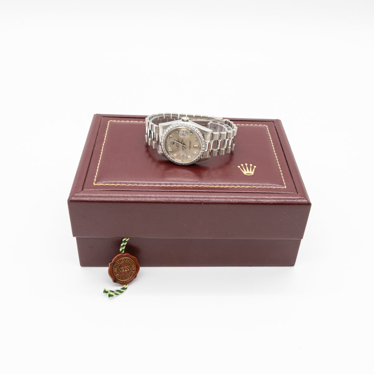 Rolex Day Date Platinum 18046 36 Fatory Diamond