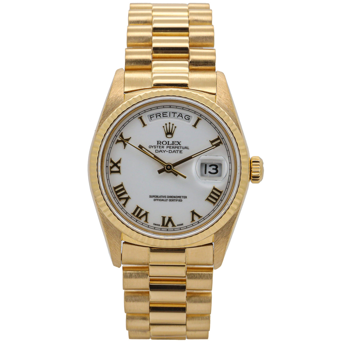 Rolex Day-Date 36 18038 Gelbgold 750 Roman Dial German