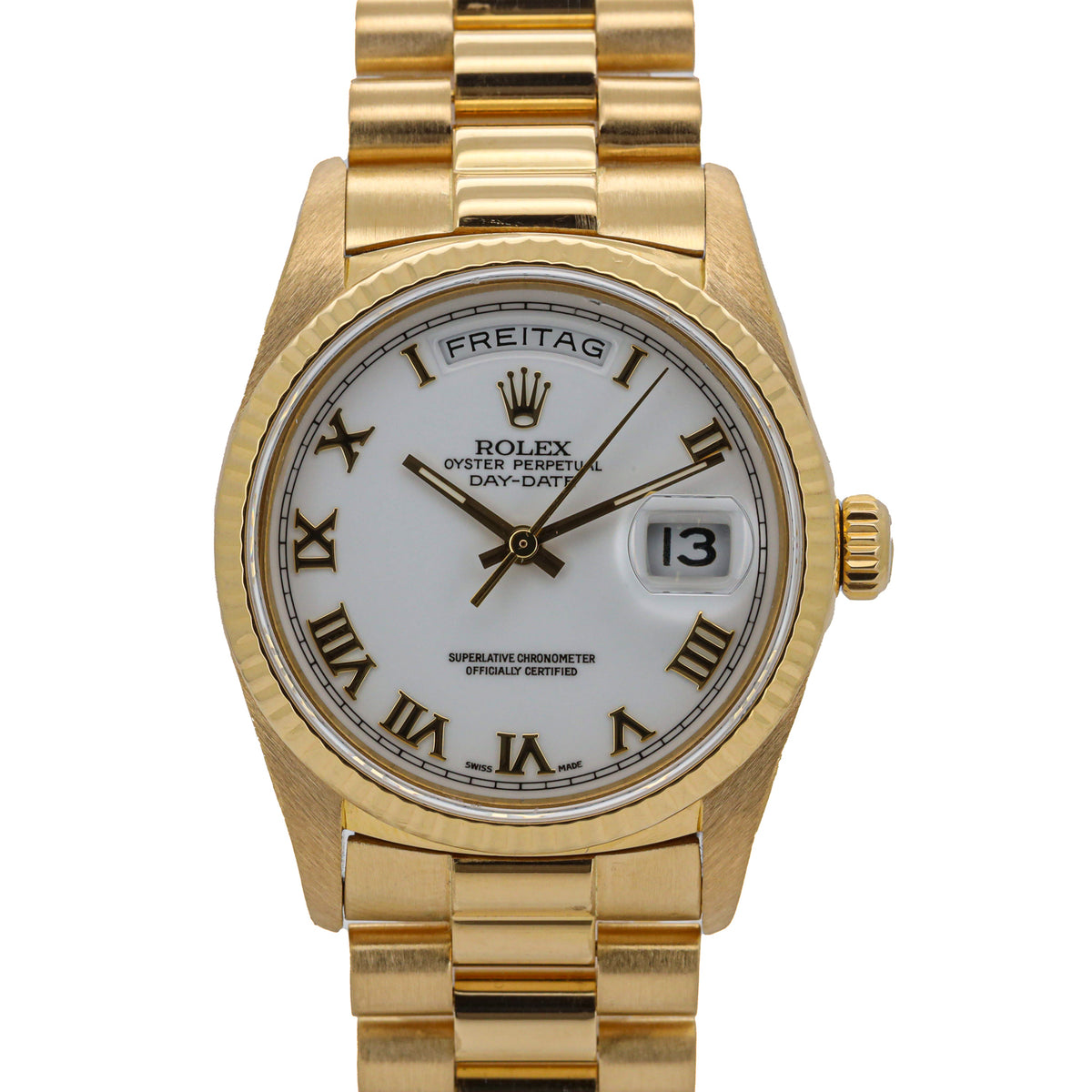 Rolex Day-Date 36 18038 Gelbgold 750 Roman Dial German
