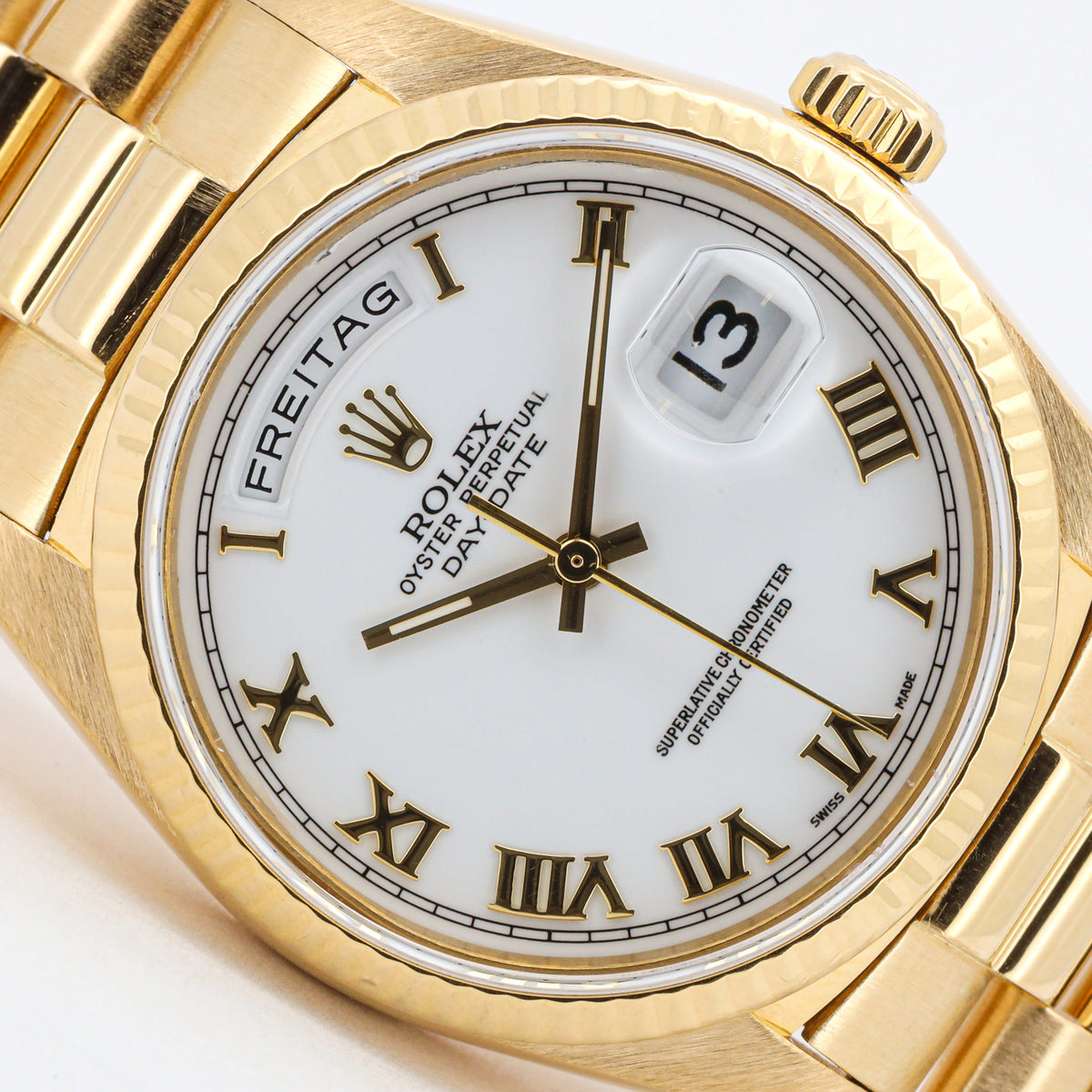 Rolex Day-Date 36 18038 Gelbgold 750 Roman Dial German