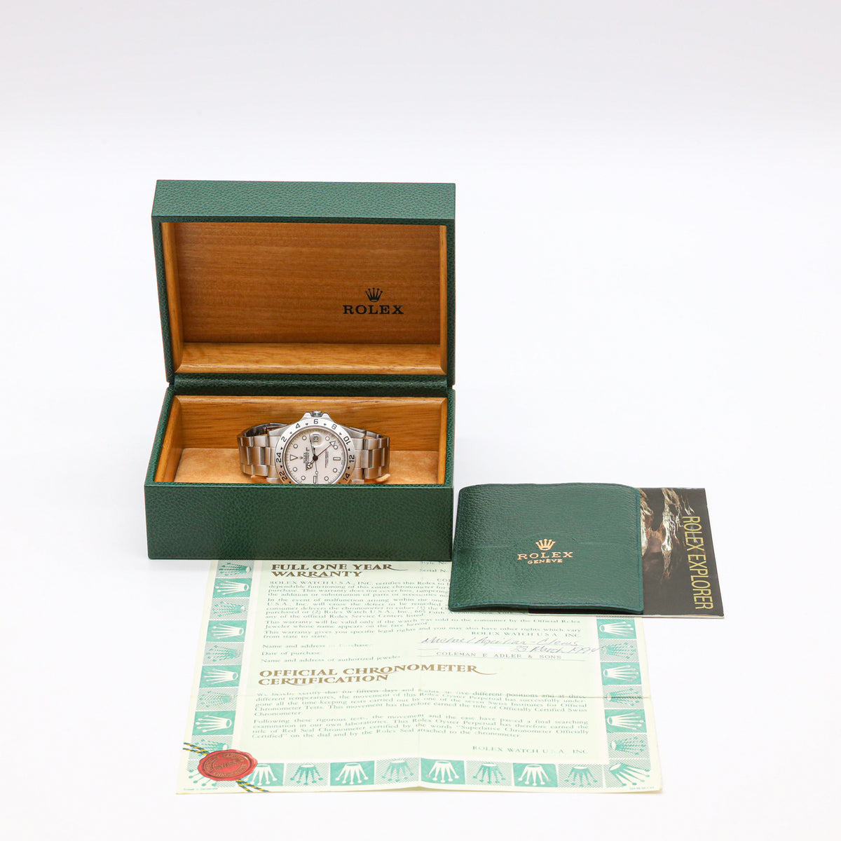 Rolex Explorer II 16570 White Dial Full Set
