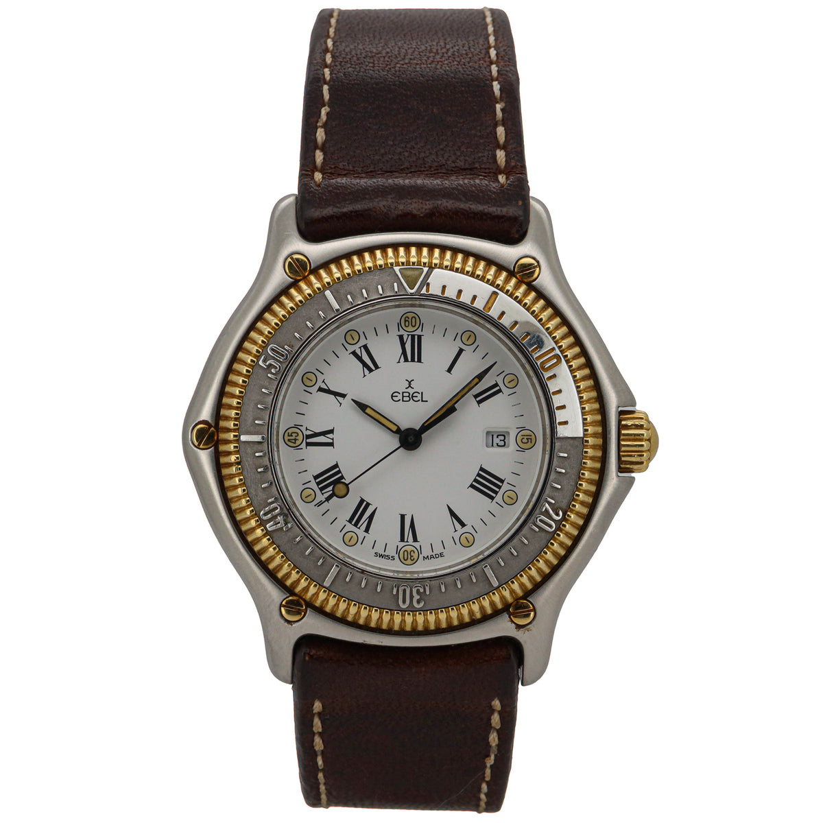 Ebel Discovery 183913 Stahl-Gold 38mm Lederband