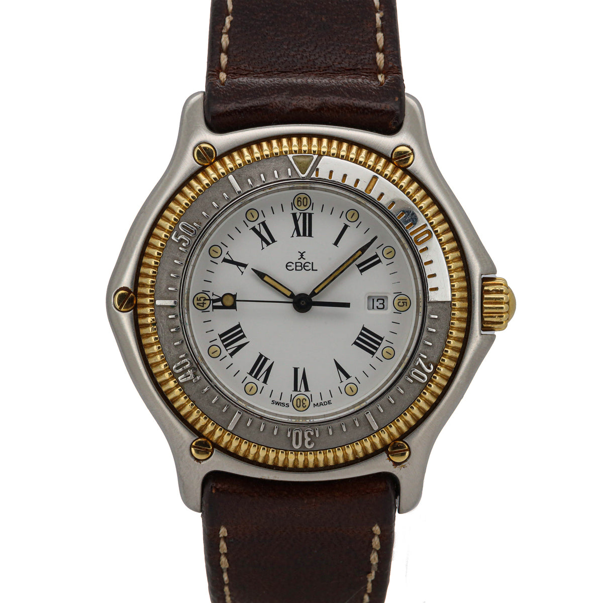 Ebel Discovery 183913 Stahl-Gold 38mm Lederband