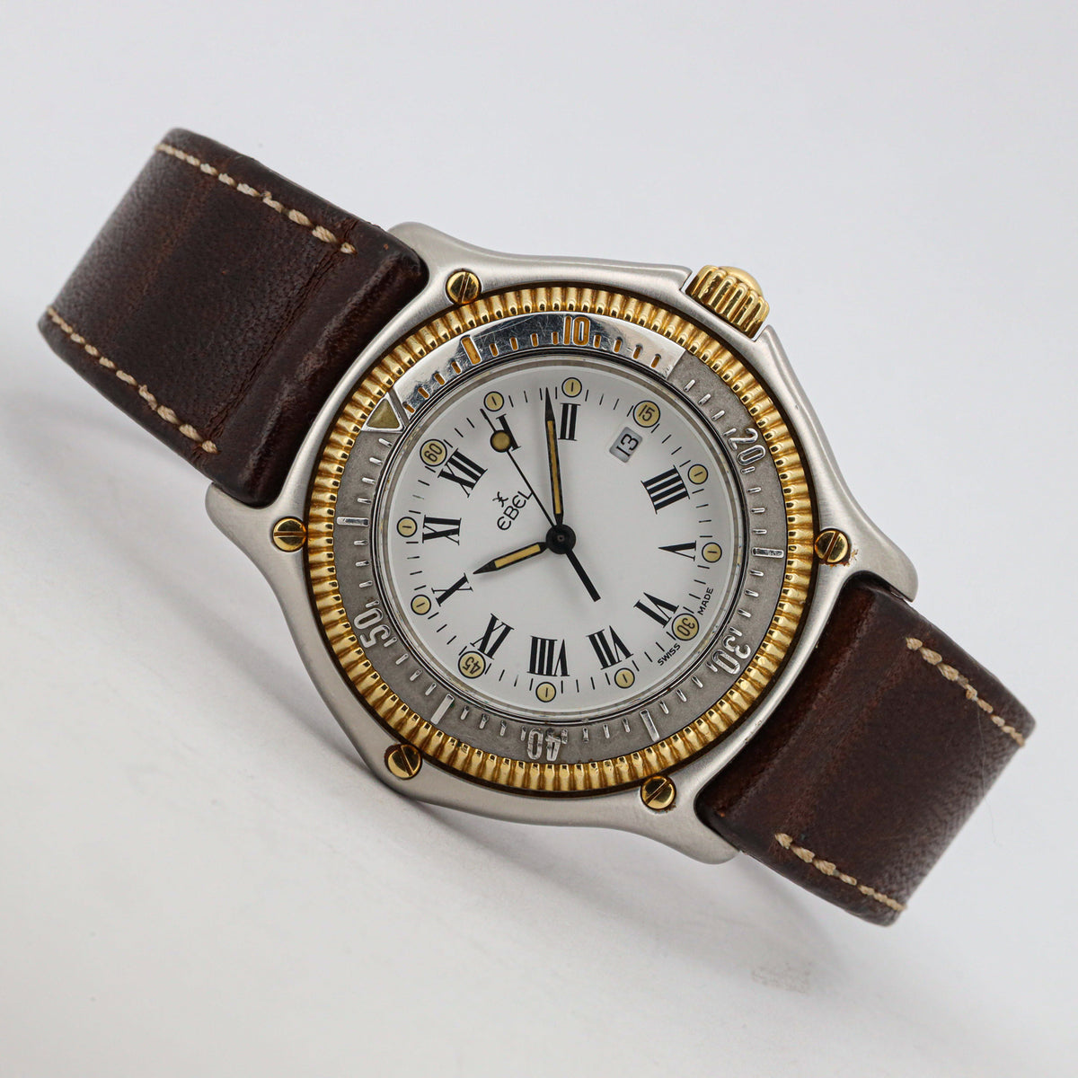 Ebel Discovery 183913 Stahl-Gold 38mm Lederband