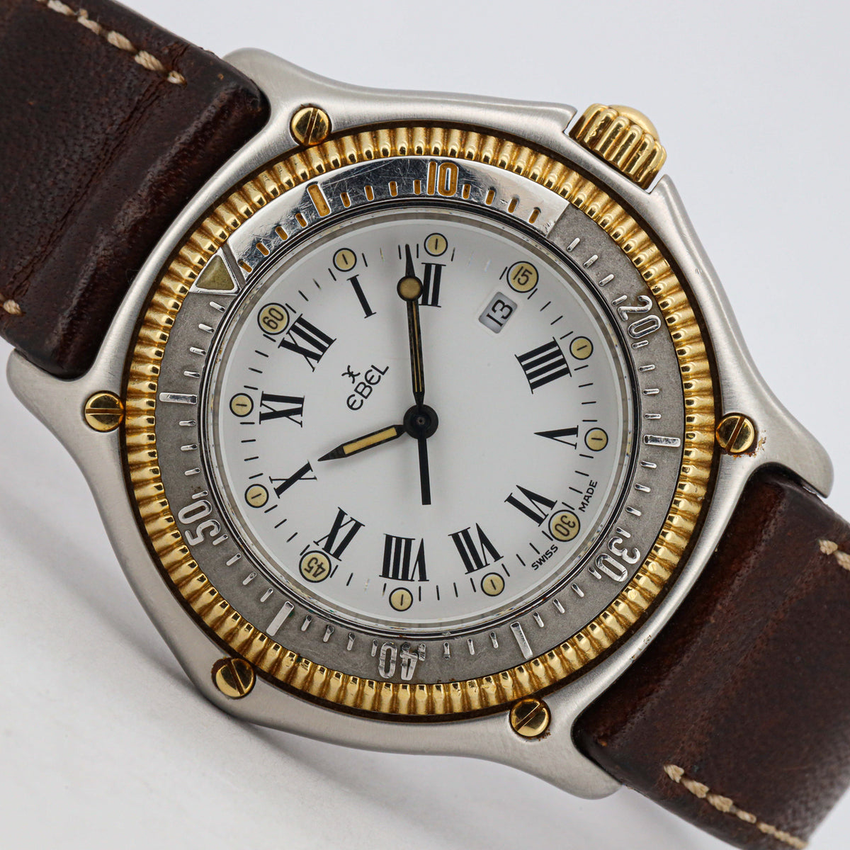 Ebel Discovery 183913 Stahl-Gold 38mm Lederband
