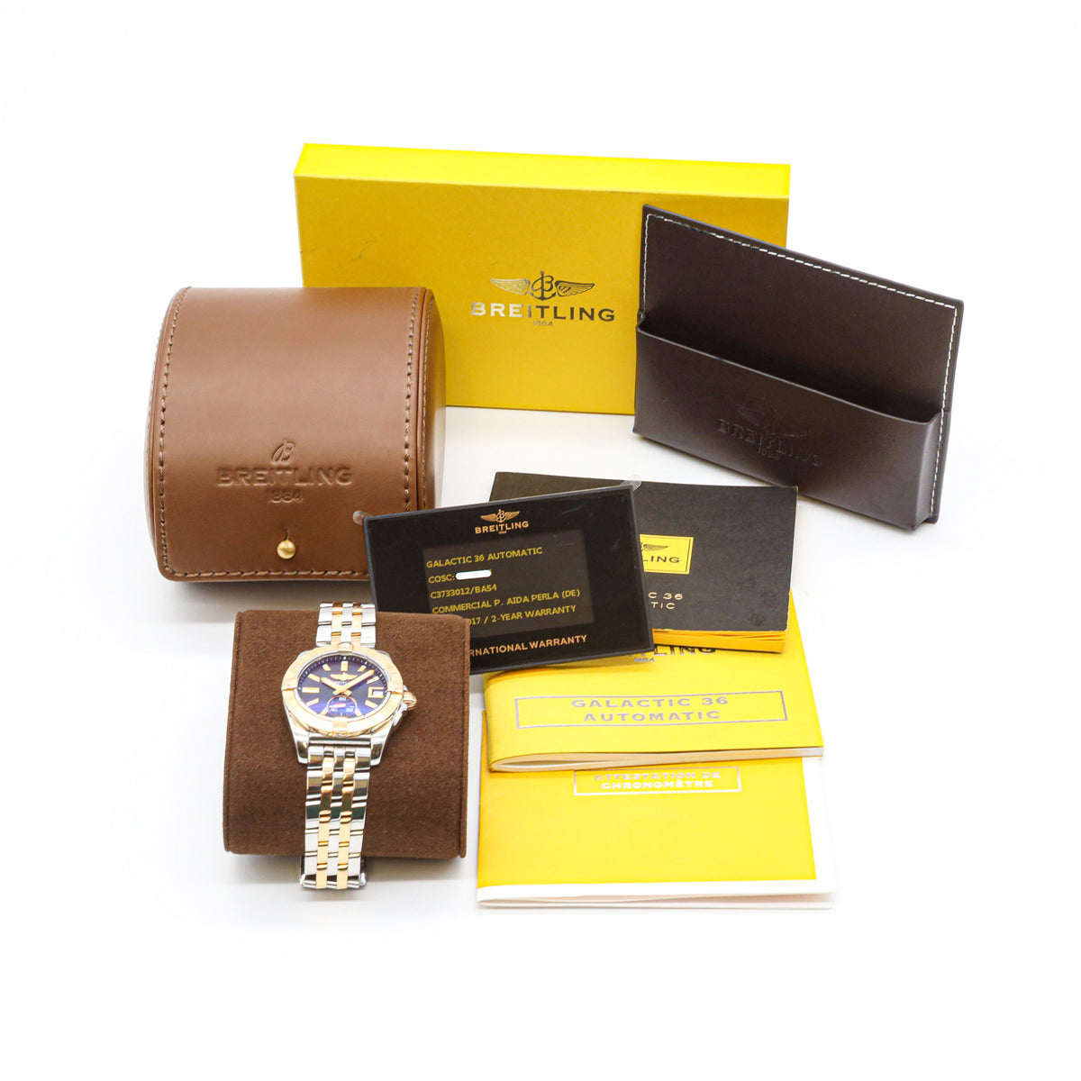 Breitling Galactic 36 C3733012 Stahl/Gold 18K Black Dial LC100