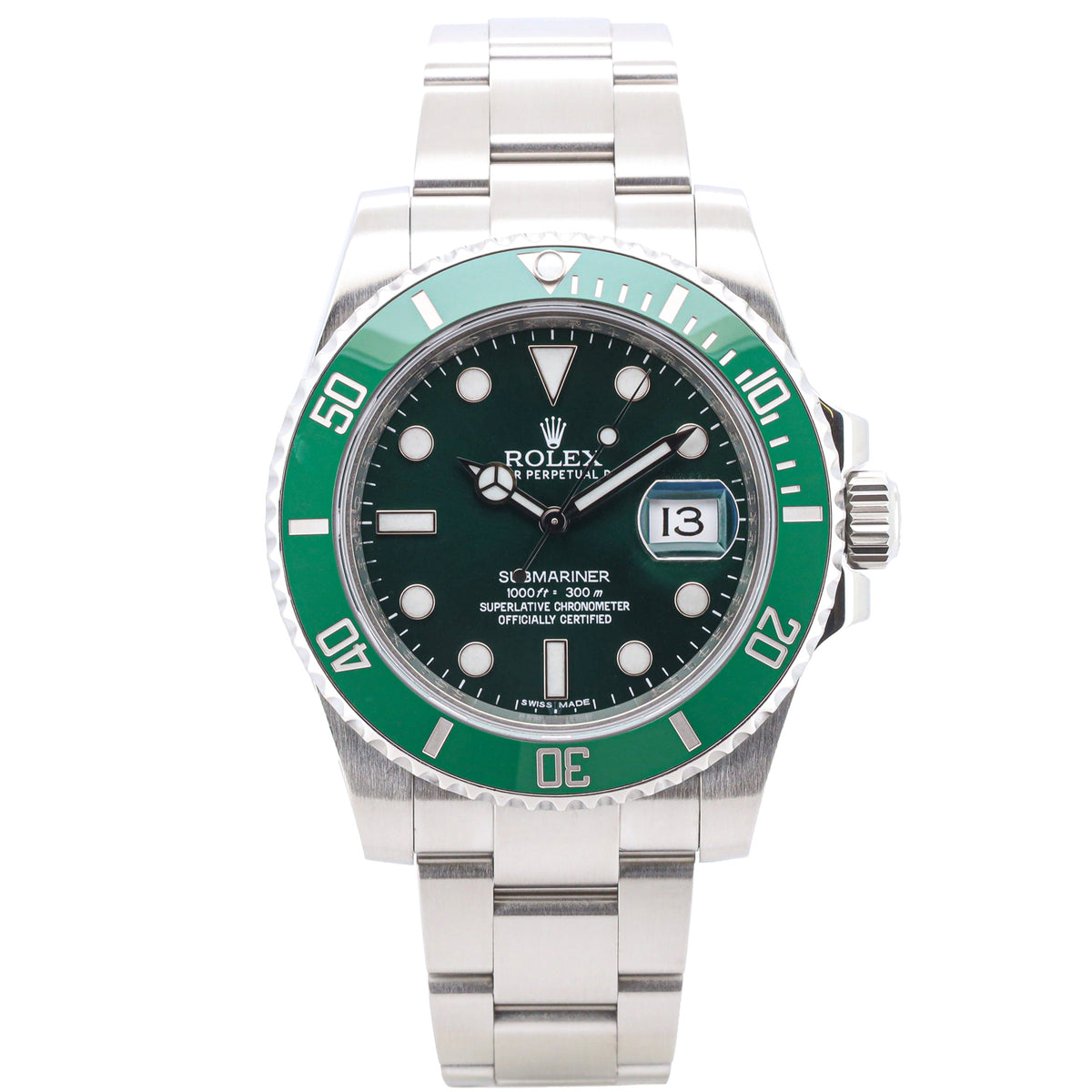 Rolex Submariner Date 40 116610LV Hulk Edelstahl Automatik