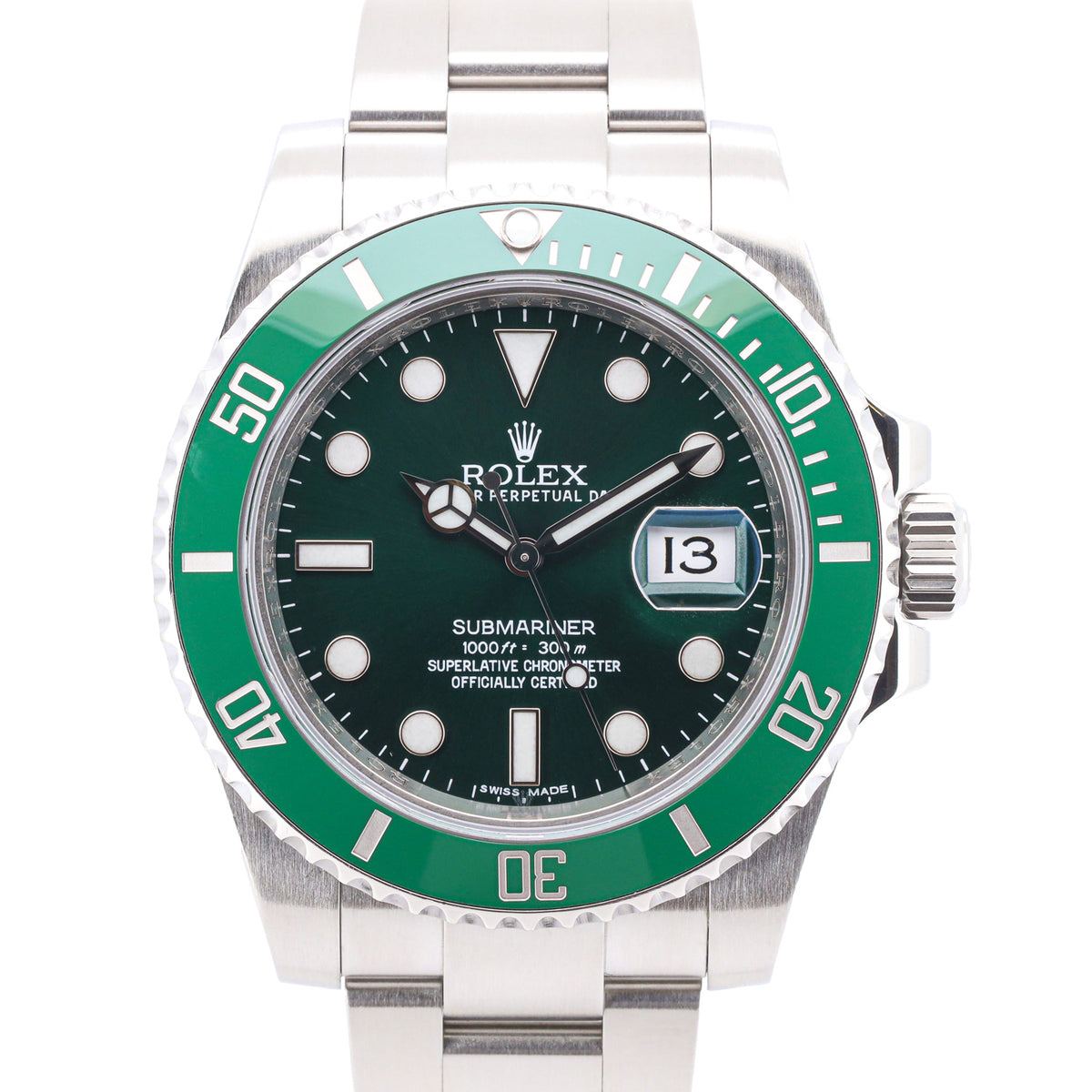 Rolex Submariner Date 40 116610LV Hulk Edelstahl Automatik