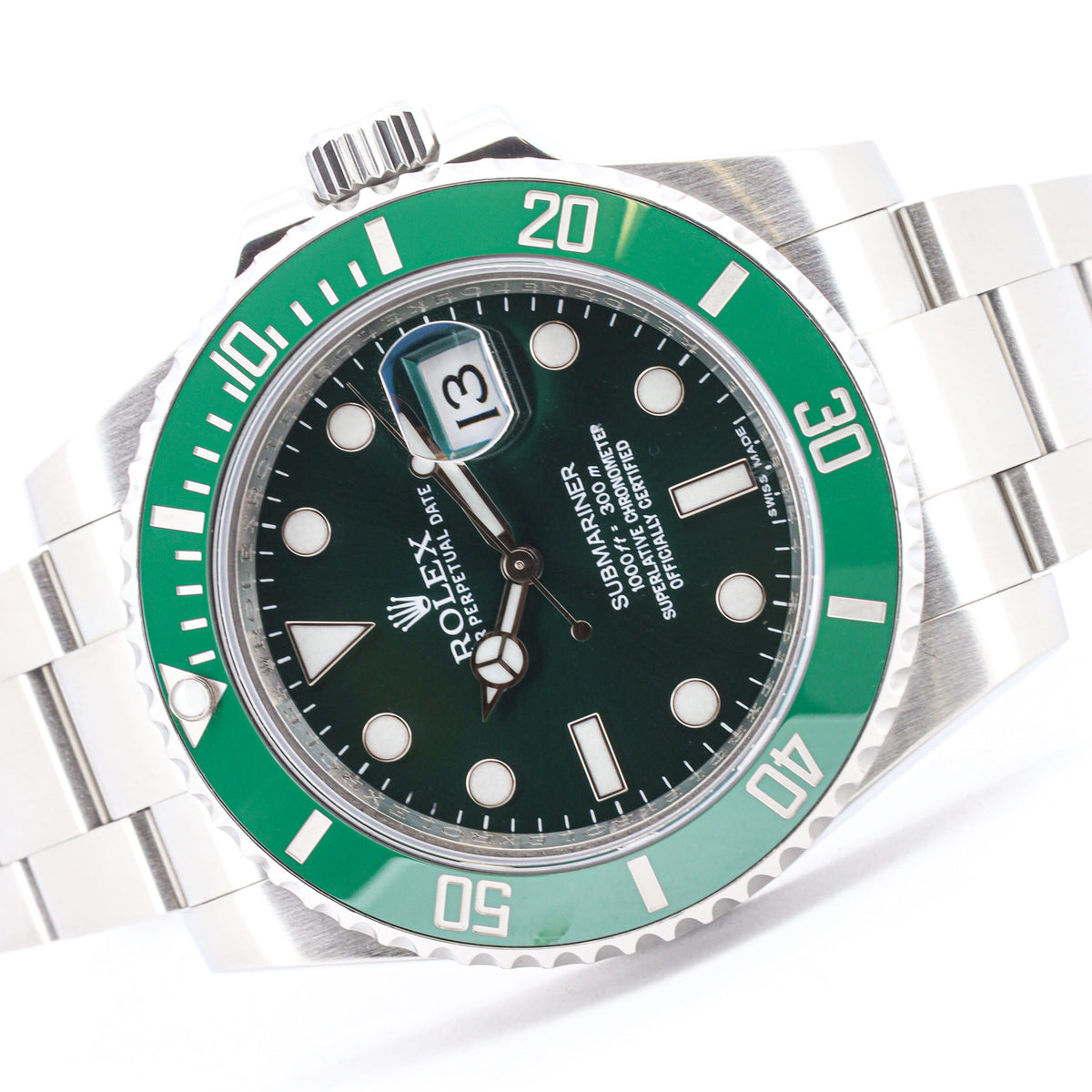 Rolex Submariner Date 40 116610LV Hulk Edelstahl Automatik