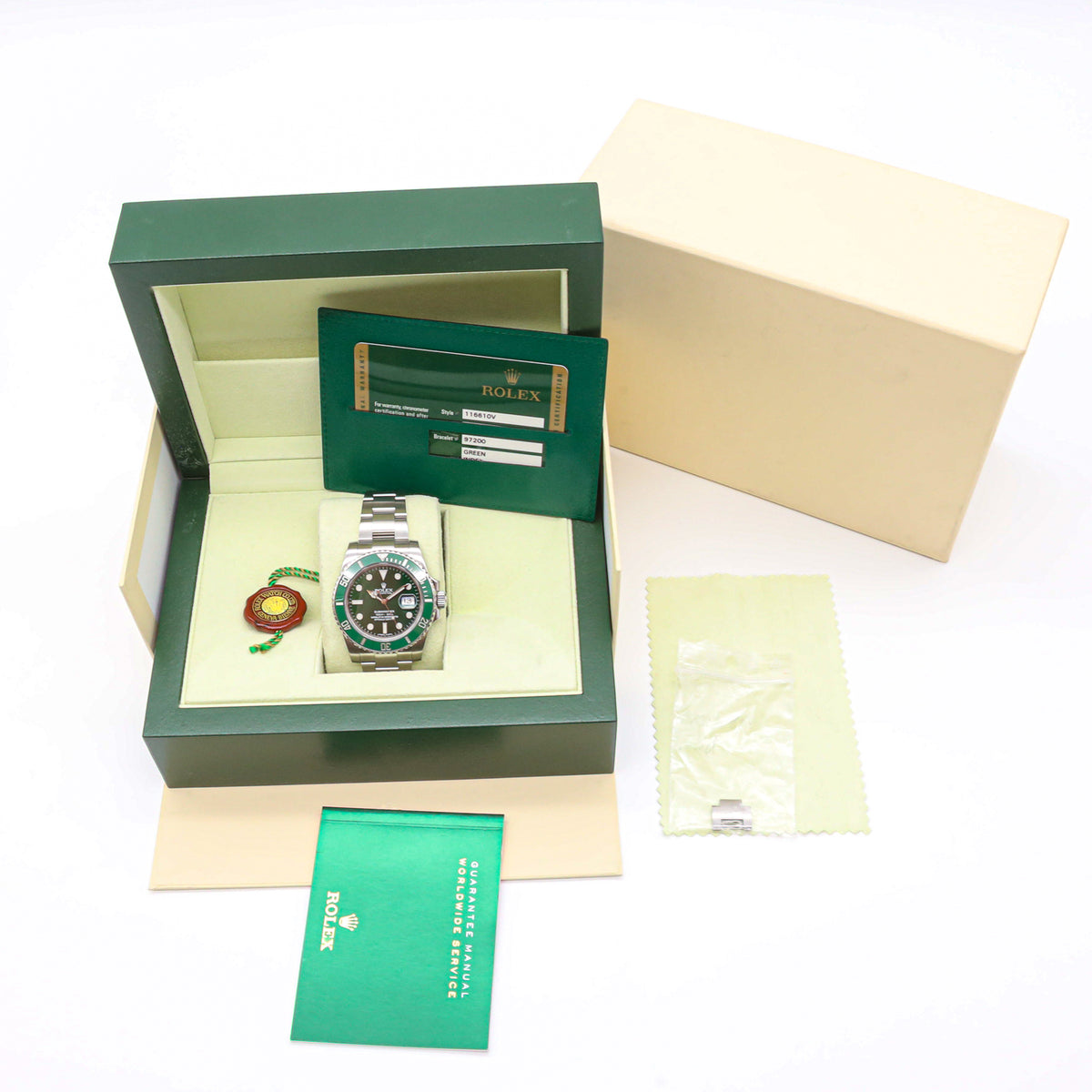 Rolex Submariner Date 40 116610LV Hulk Edelstahl Automatik