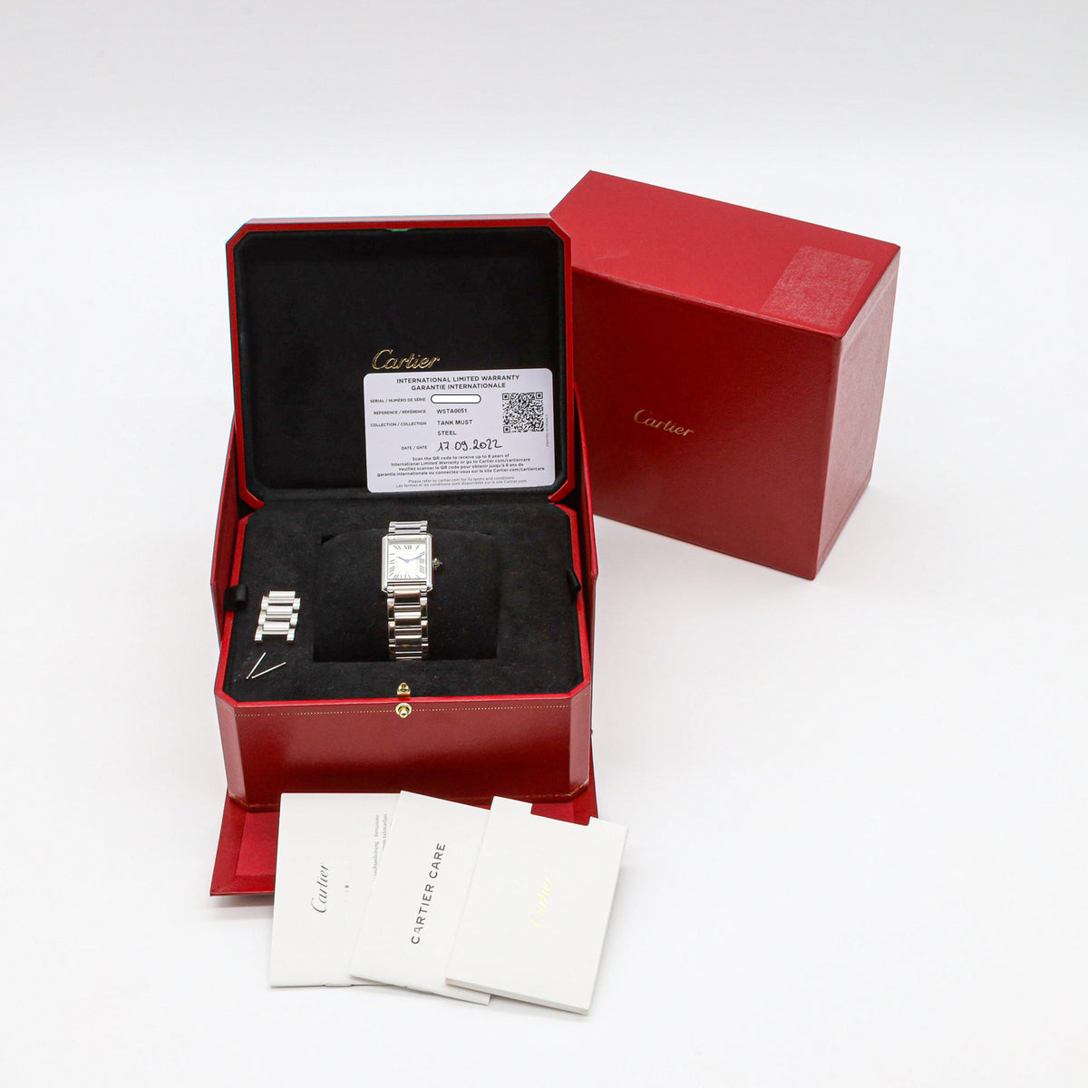 Cartier Tank Must WSTA0051/4322 Edelstahl Quarz 2022 B&P