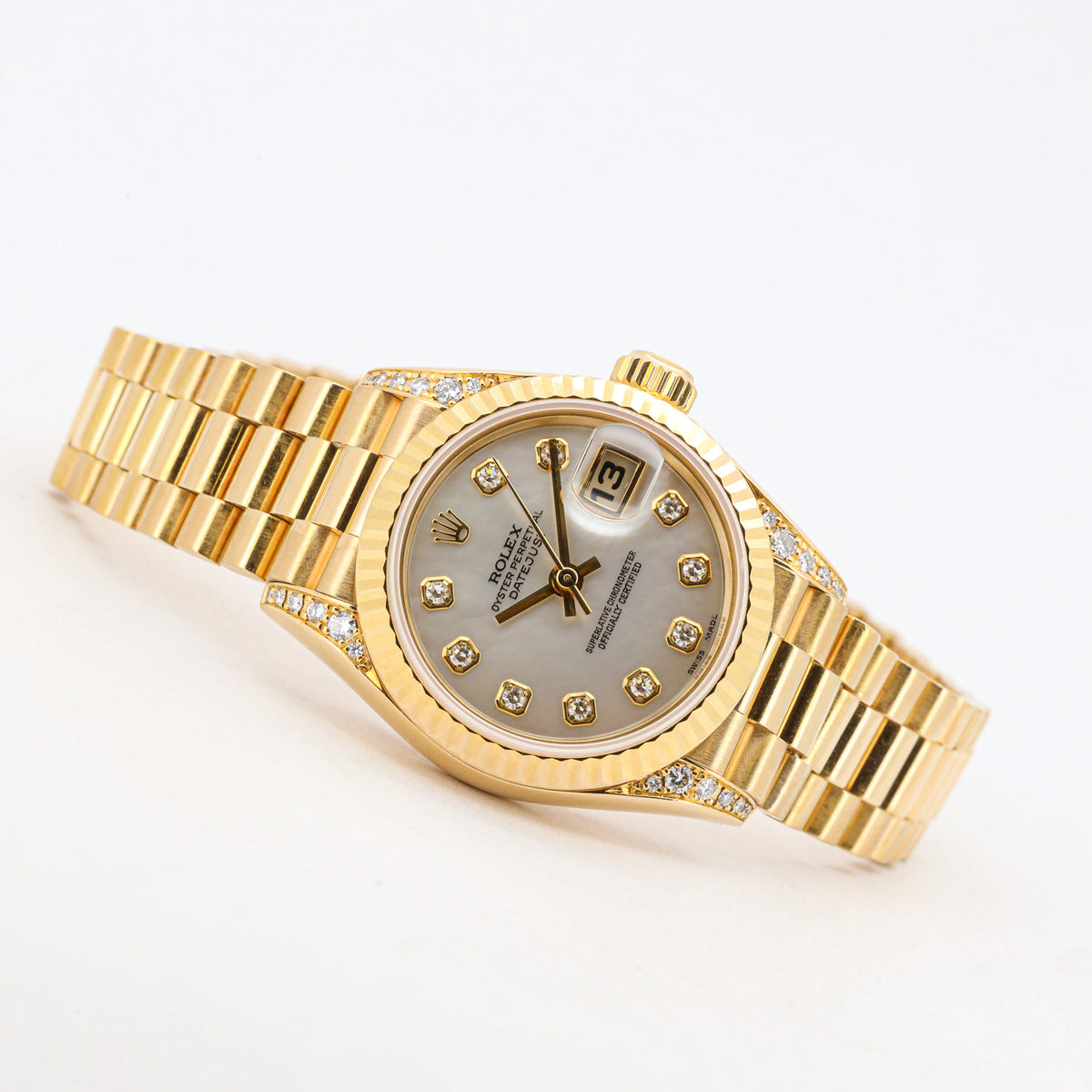 Rolex Lady Datejust 26mm 69238 18K Gold Mother of Pearl Diamond