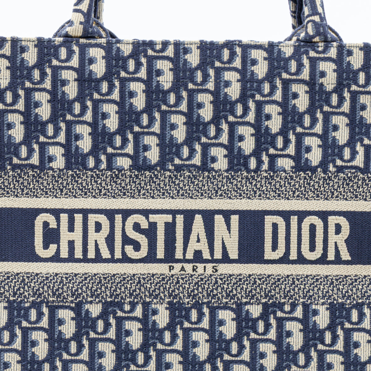 Christian Dior Book Tote Small Blue Oblique Canvas Tasche