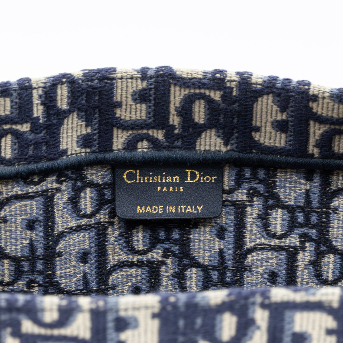 Christian Dior Book Tote Small Blue Oblique Canvas Tasche
