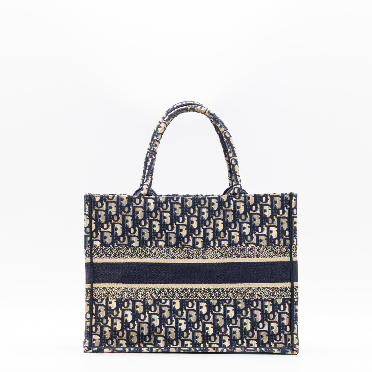 Christian Dior Book Tote Small Blue Oblique Canvas Tasche