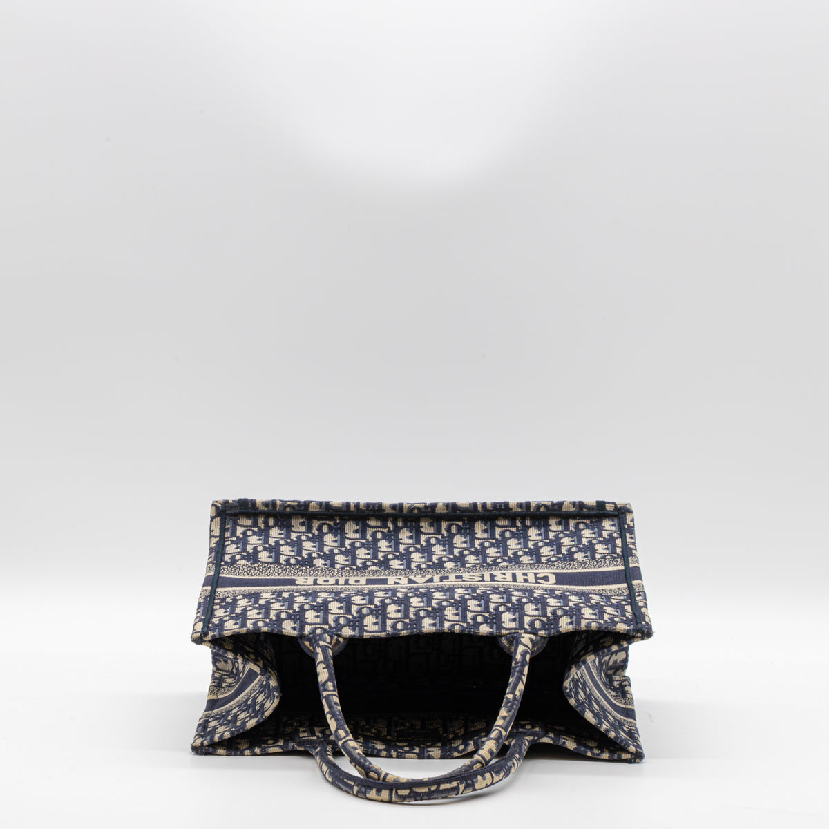 Christian Dior Book Tote Small Blue Oblique Canvas Tasche