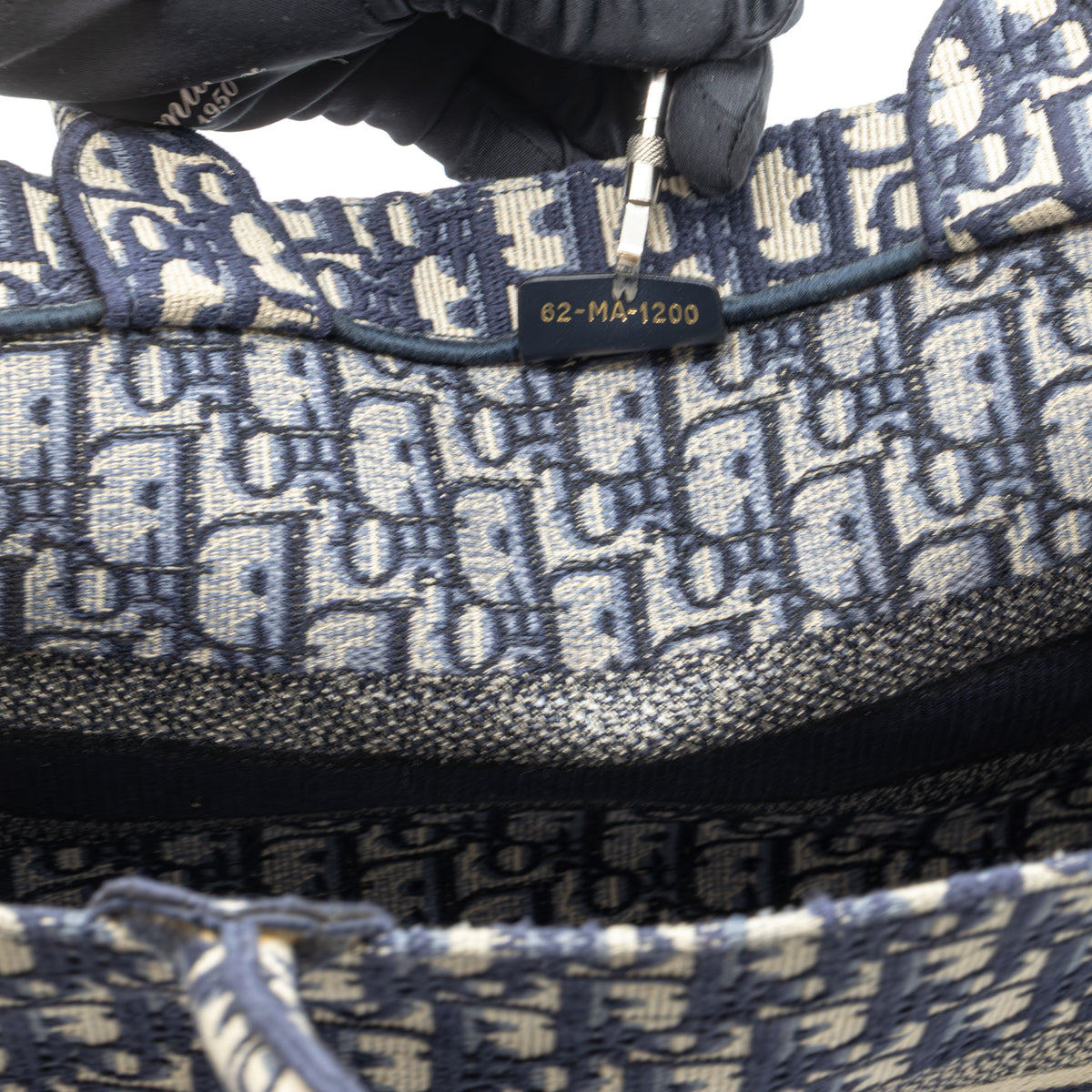 Christian Dior Book Tote Small Blue Oblique Canvas Tasche