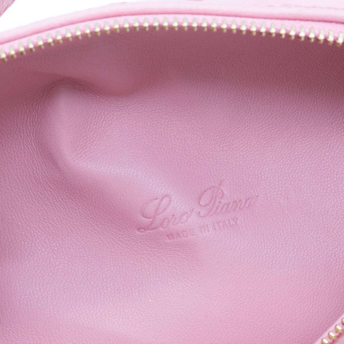 Loro Piana Extra Pocket L19 Pink Straußenleder Ostrich Tasche Neu