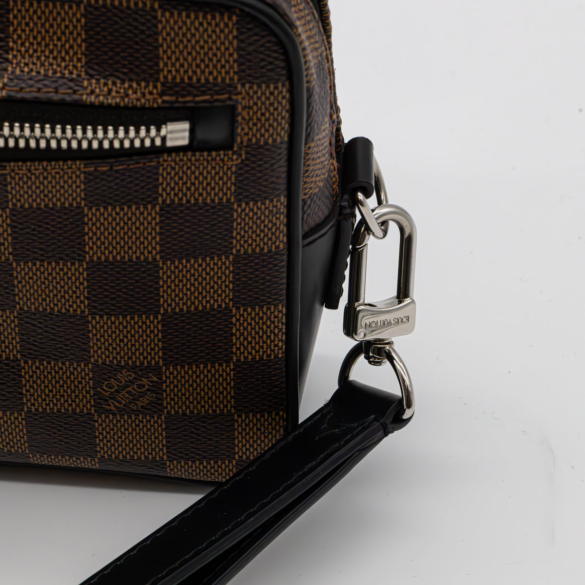 Louis Vuitton Kasai Damier Ebene Clutch Segeltuch Tasche Pochette