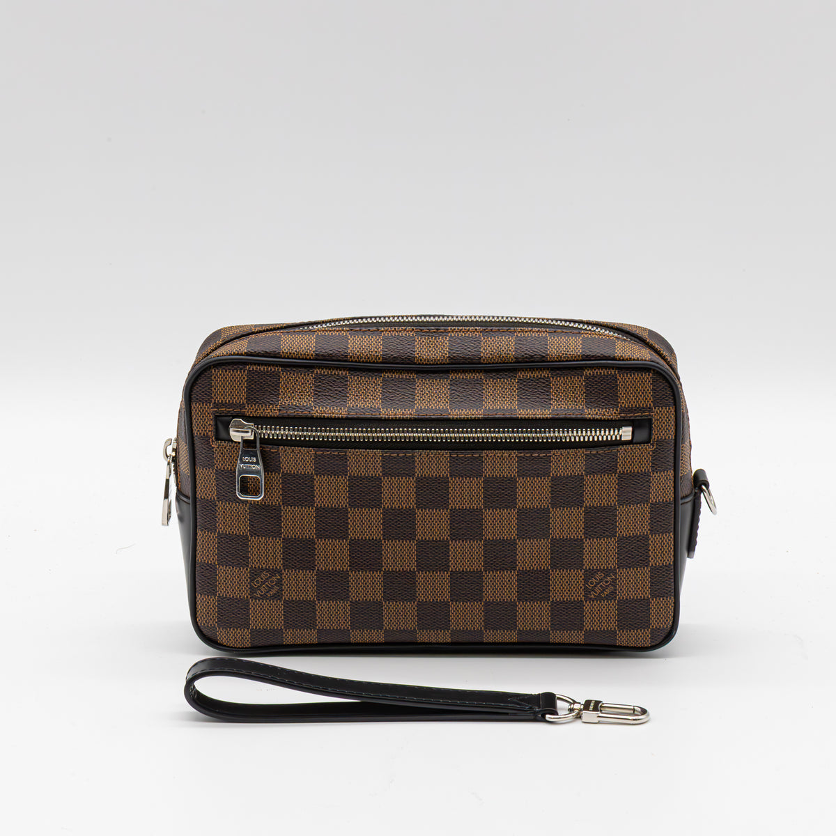 Louis Vuitton Kasai Damier Ebene Clutch Segeltuch Tasche Pochette