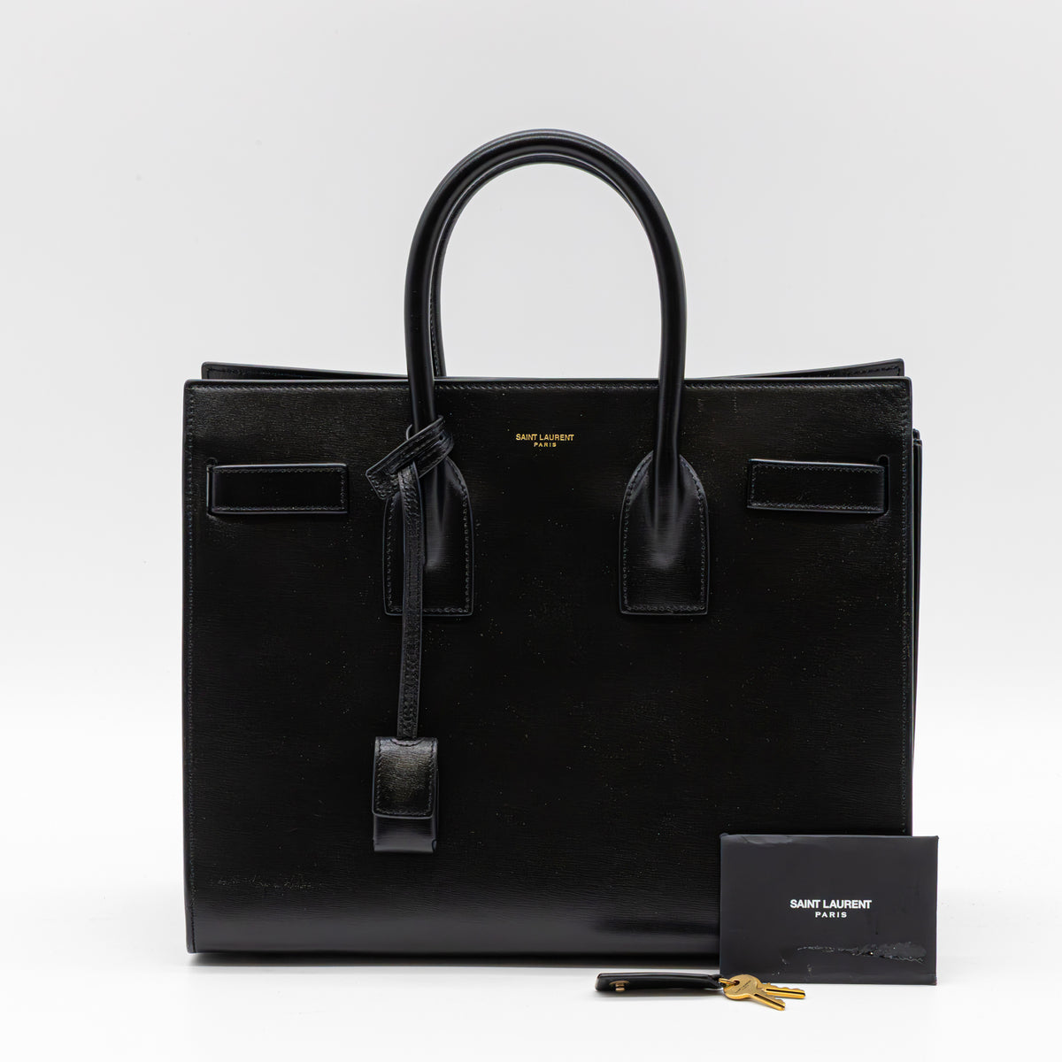 Saint Laurent YSL Sac de Jour Small Schwarz Leder Handtasche Tote Bag