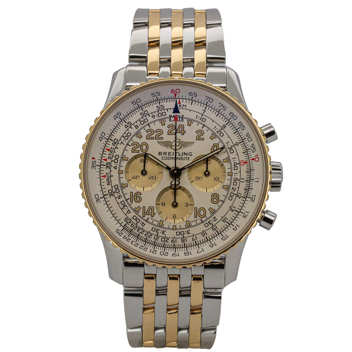 Breitling Navitimer Cosmonaute 41mm D12022 Stahl/Gold  B&P