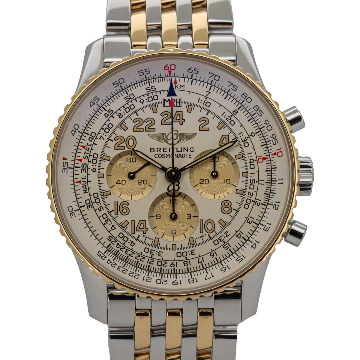 Breitling Navitimer Cosmonaute 41mm D12022 Stahl/Gold  B&P