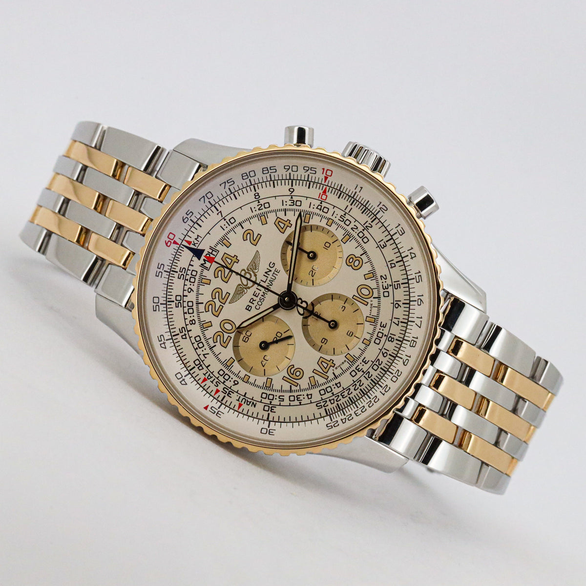 Breitling Navitimer Cosmonaute 41mm D12022 Stahl/Gold  B&P