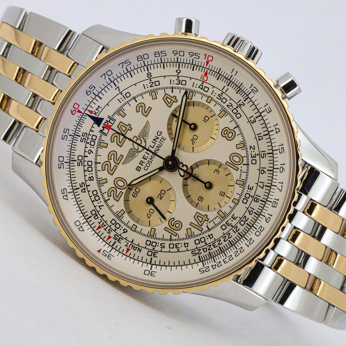 Breitling Navitimer Cosmonaute 41mm D12022 Stahl/Gold  B&P