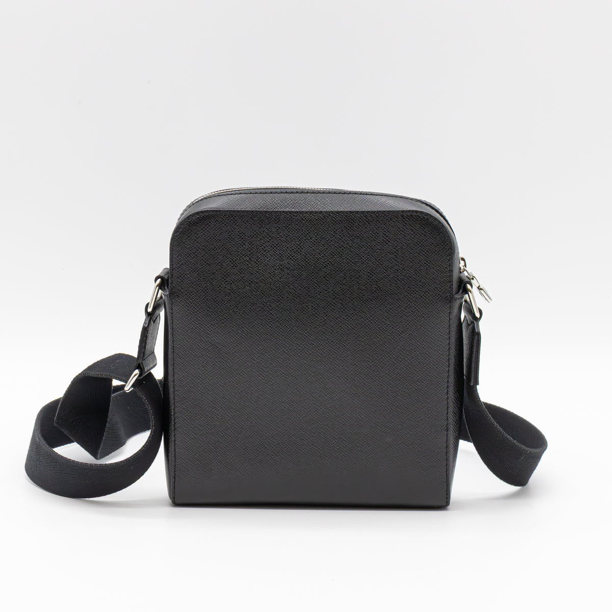 Louis Vuitton Pochette Anton Taiga Leder Ardoise Umhängetasche Schwarz