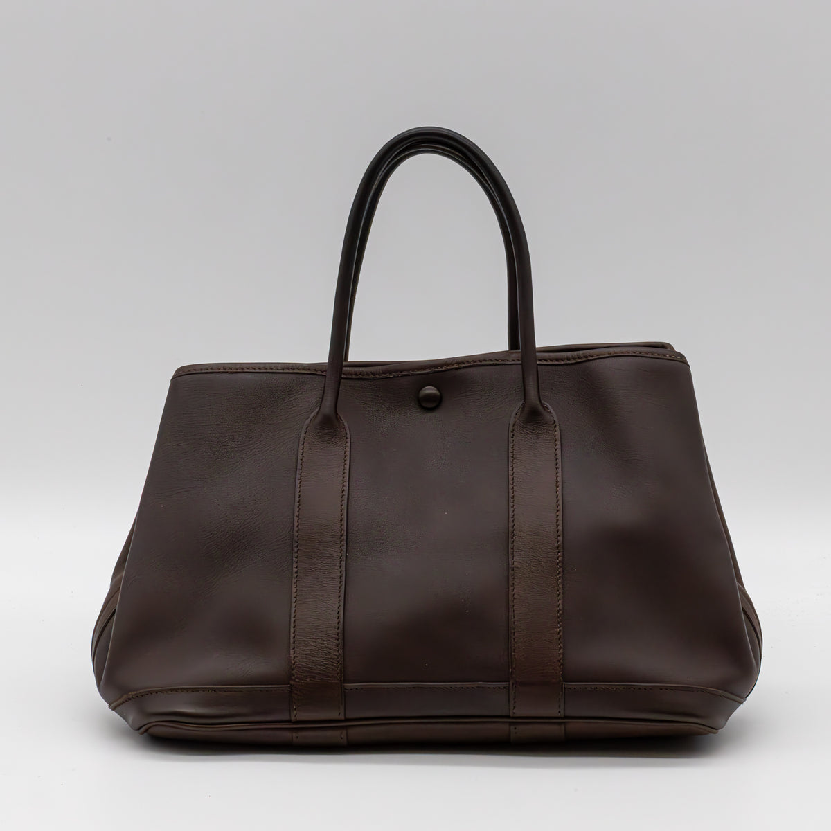Hermès Garden Party PM Swift Leder Braun Handtasche Tote Vintage Pre Owned