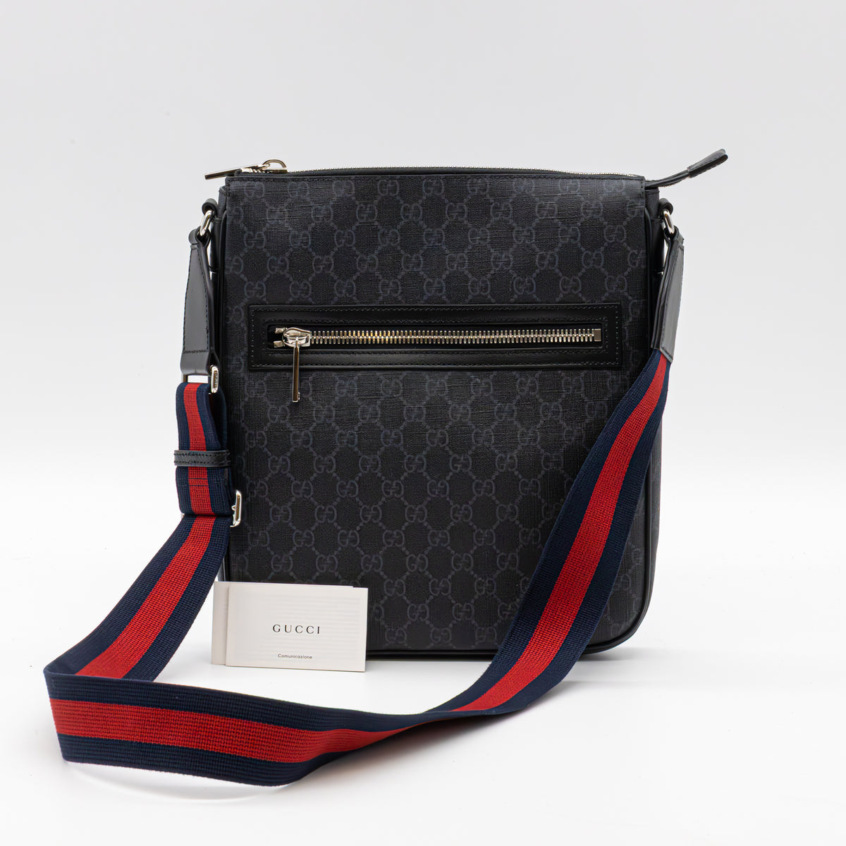 Gucci GG Black Messenger Bag Large Umhängetasche GG Supreme Crossbody