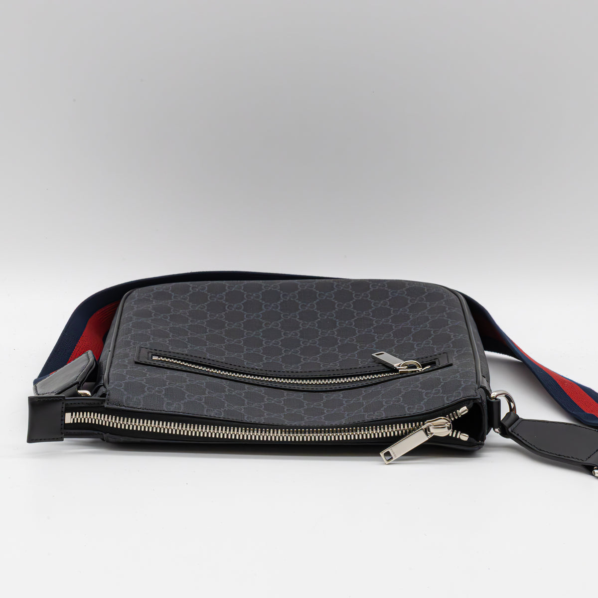 Gucci GG Black Messenger Bag Large Umhängetasche GG Supreme Crossbody