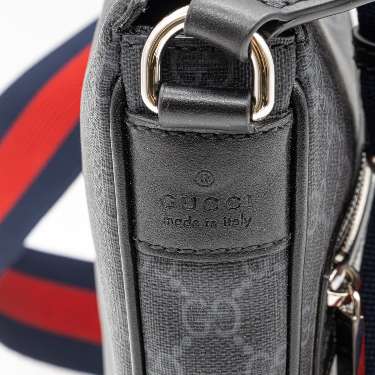 Gucci GG Black Messenger Bag Large Umhängetasche GG Supreme Crossbody