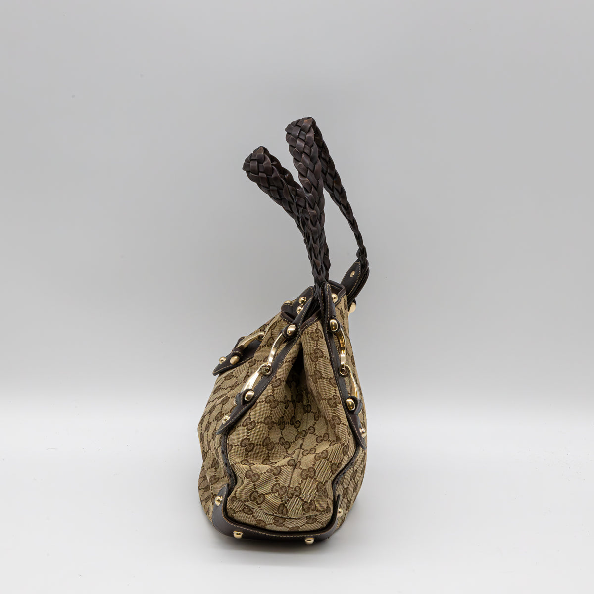 Gucci GG Canvas Pelham Hobo Bag Schultertasche Monogram Canvas Braun Vintage