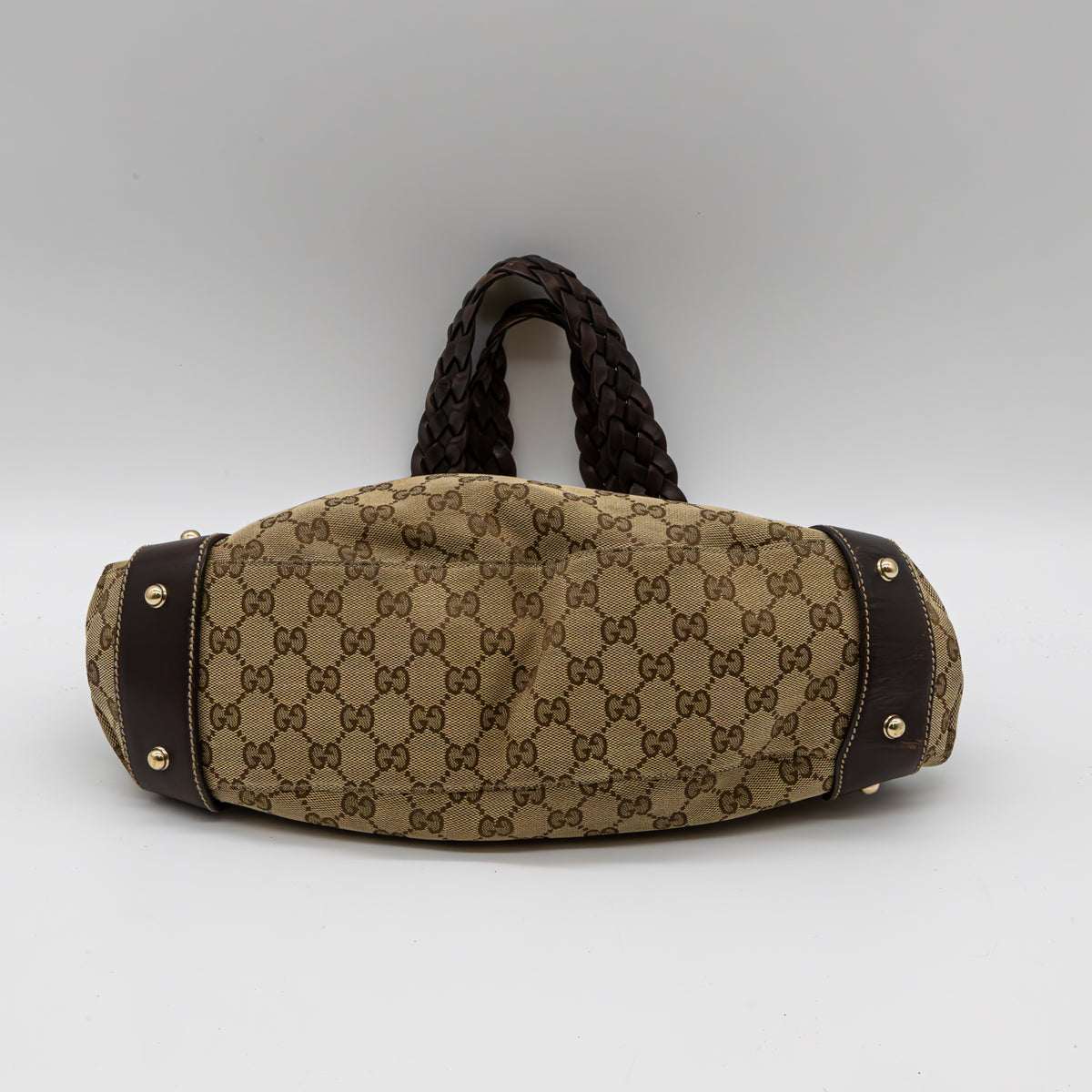Gucci GG Canvas Pelham Hobo Bag Schultertasche Monogram Canvas Braun Vintage