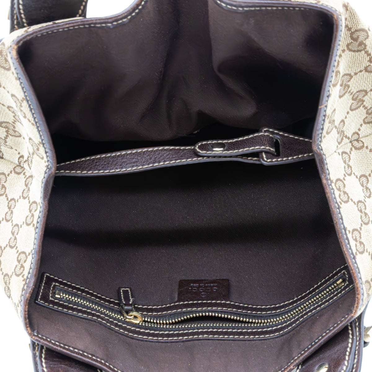 Gucci GG Canvas Pelham Hobo Bag Schultertasche Monogram Canvas Braun Vintage